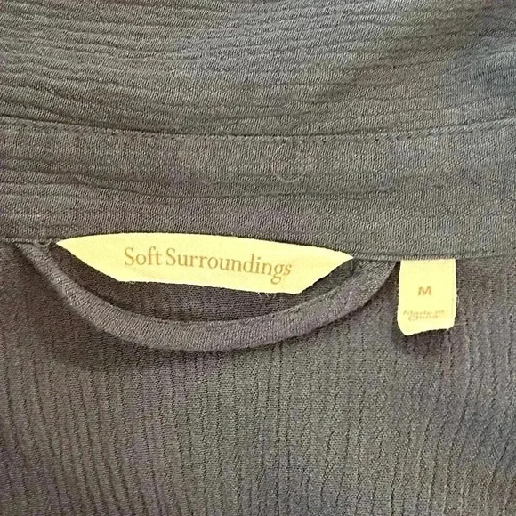 Soft Surrounding Dress Sz M Blue Button Up Collar Shirt Dress Belt Maxi Pockets - Picture 14 of 17